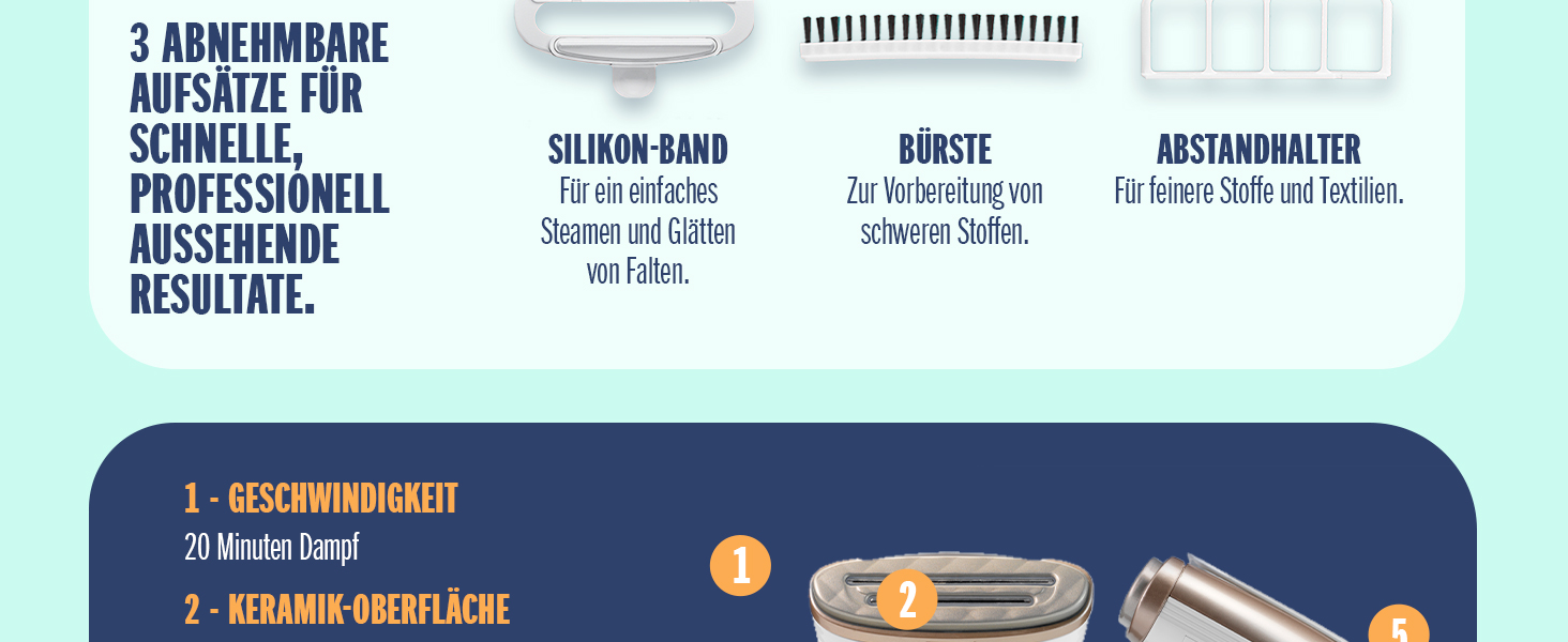 Conair Turbo ExtremeSteam: праска з парою, 5 режимів, 25 г/хв, швидкий нагрів, 3 насадки, білий/бежевий, EU