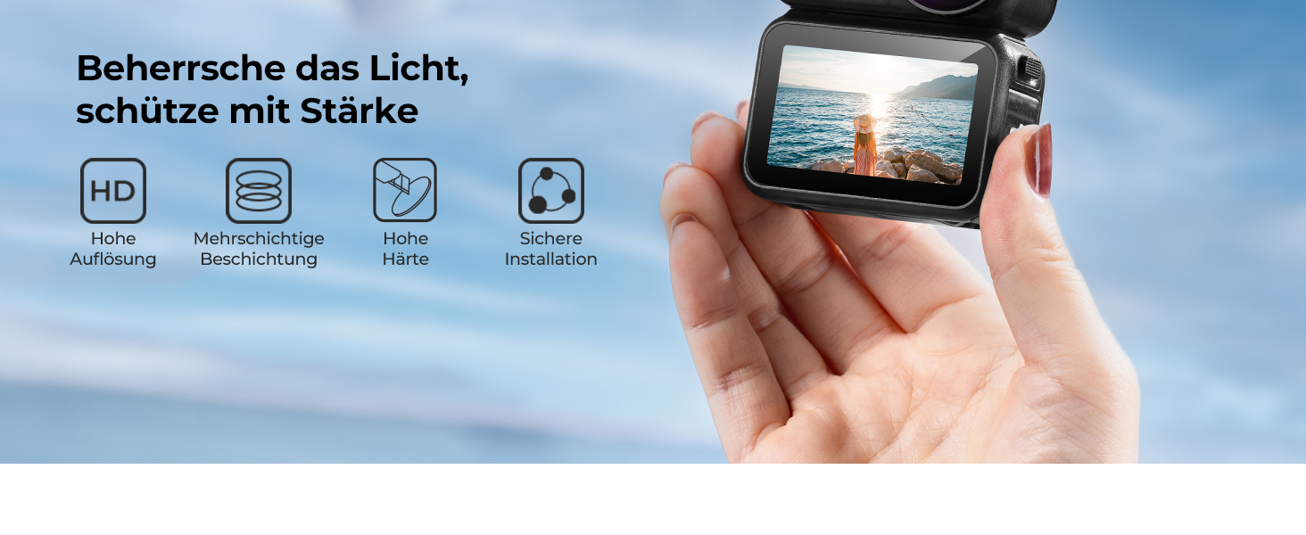 Набір ND-фільтрів K&F Concept для DJI Osmo Nano (ND8, ND16, ND32, ND64) — 4 шт, нейтральний сірий фільтр з HD-скла та алюмінієвою рамою, FD151