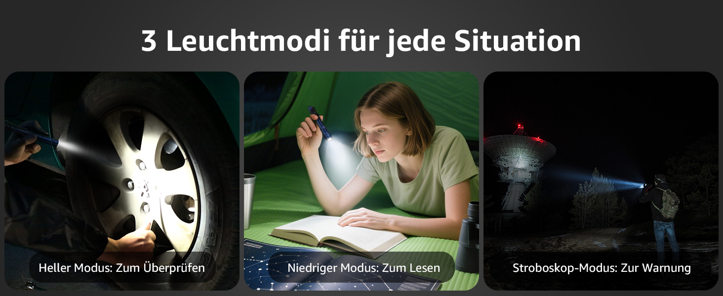 Ліхтарик LED Lepro, Mini IPX4 Водостійкий, 3 Режими, 2 шт. (Синій)