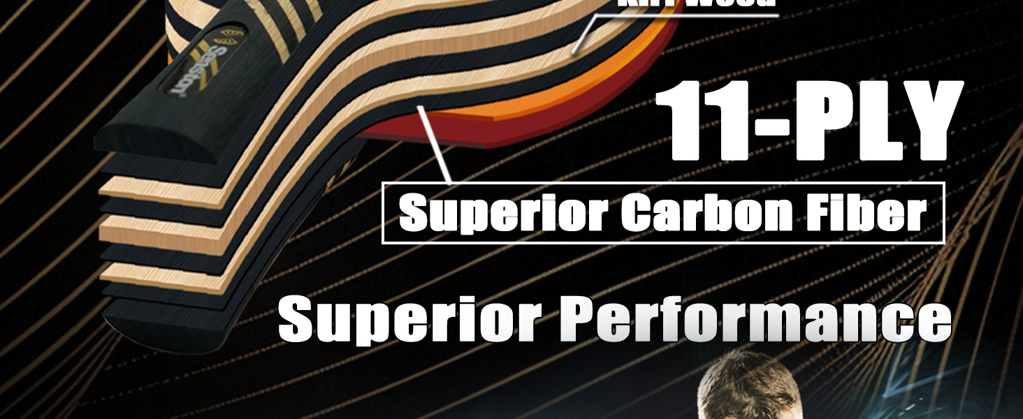 Набір тенісних метеликів Senston Professional з карбоном для змагань, професійний рівень, чудова контроль