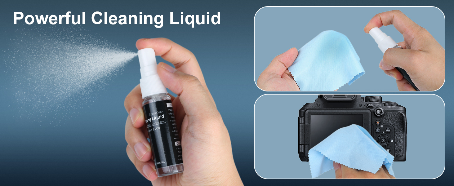 Набір для чищення камери 36-в-1: повний формат, Lenspen, повітряний дмух, пензлі, очищувач, серветки для лінз. Сумісний з Canon, Sony, Nikon, Pentax DSLR