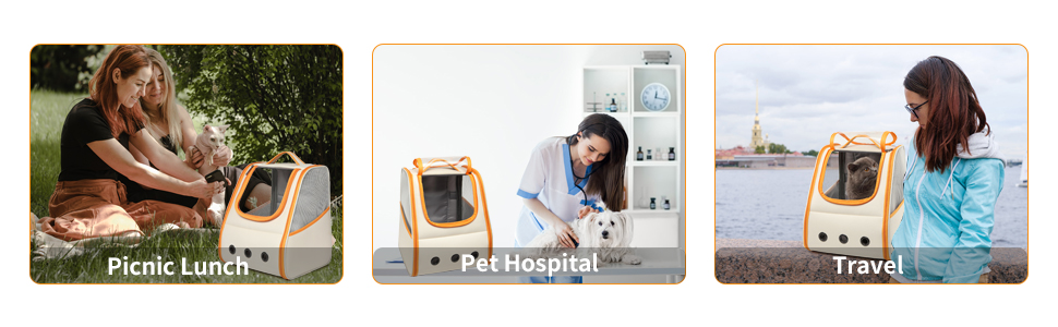 Рюкзак для кота та собаки до 5,9 кг, переноска для тварин з сітчастим вікном, дихаючий рюкзак для подорожей з домашніми тваринами (чорний)