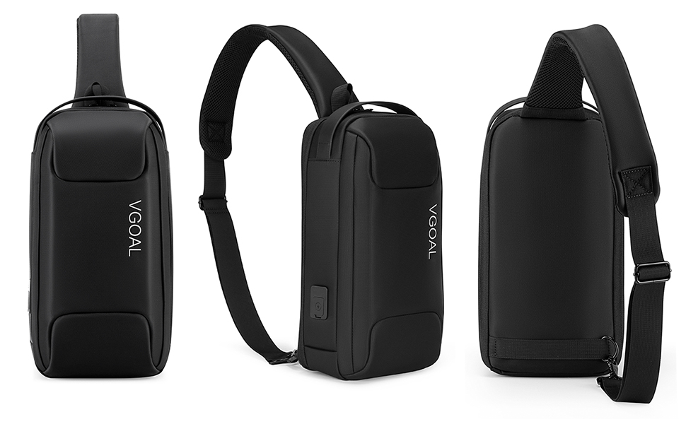Чоловічий рюкзак VGOAL 6315-A Black – сумка-месенджер, для ноутбука