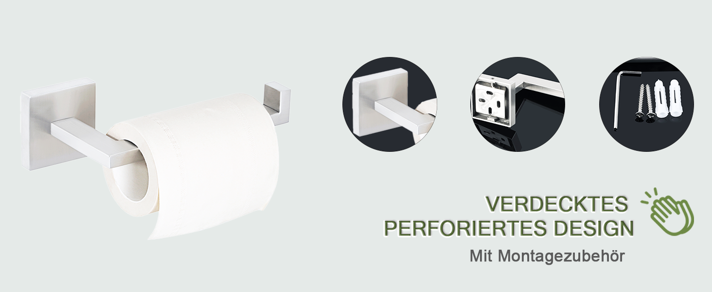 Тримач для туалетного паперу з нержавіючої сталі 304, 15 см. Сучасний настінний тримач для ванної кімнати, туалету та кухні