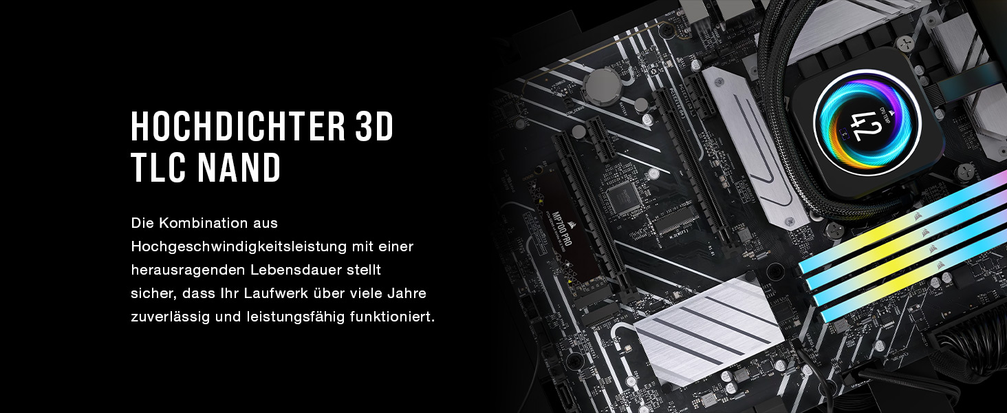 SSD Corsair MP700 PRO 1TB M.2 PCIe Gen5 x4 NVMe 2.0 - Швидкий накопичувач для ігор та професійної роботи