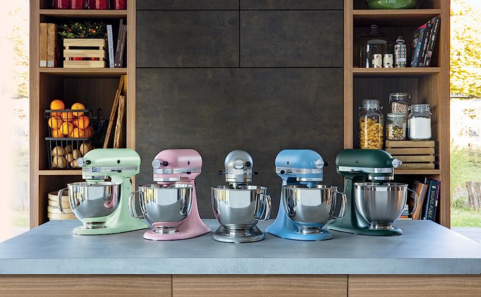 Кухонний комбайн KitchenAid Artisan Empire Red: тістоміс, блендер, насадки, 4.8 л, 2 чаші з нержавіючої сталі