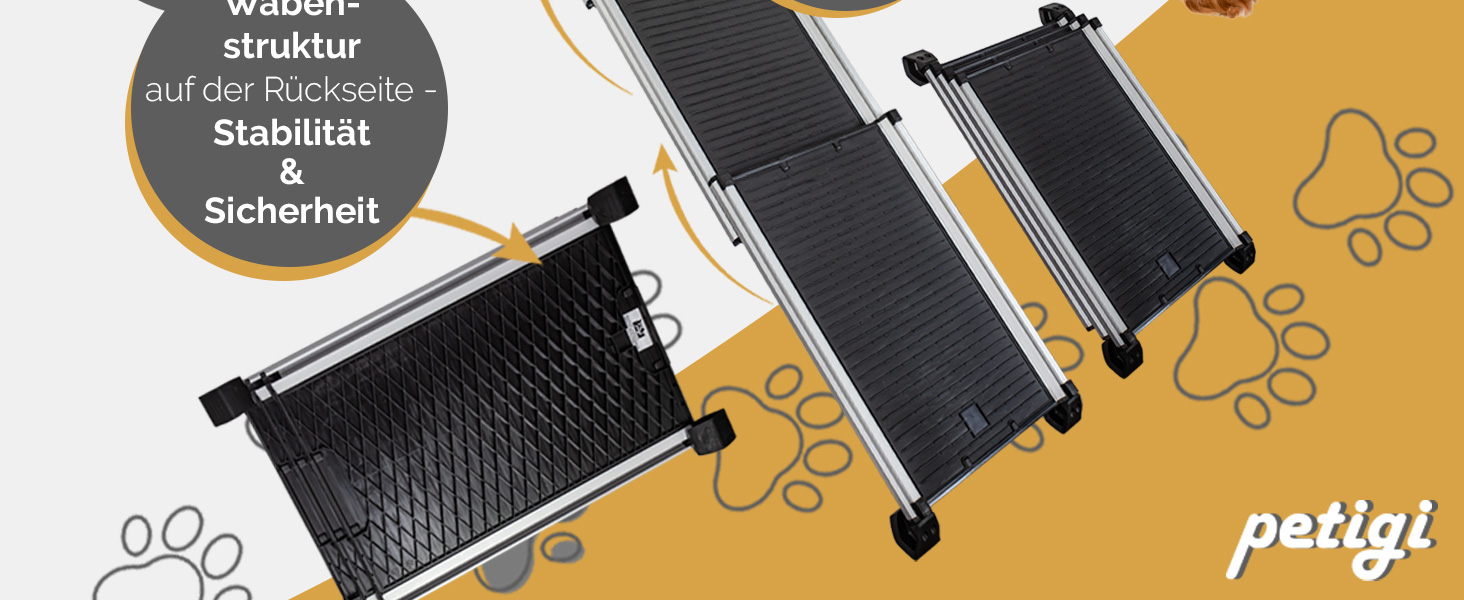 Рампа для собак у автомобіль Teleskop, висувна, алюміній, до 90 кг, протиковзка, для SUV