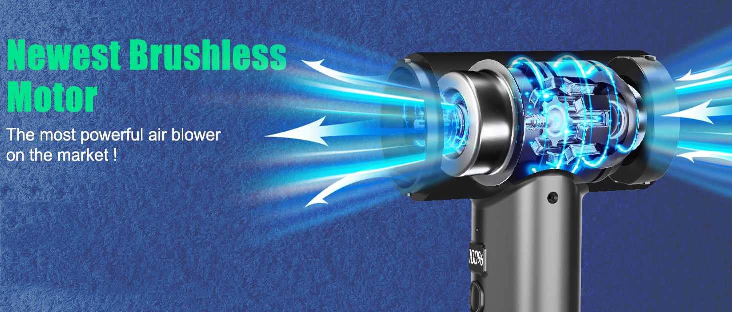 Електричний пилосос-фен 3-в-1 Staubgebläse: потужний, для чищення клавіатури, дивану, авто (110000 об/хв, 13000 Па)