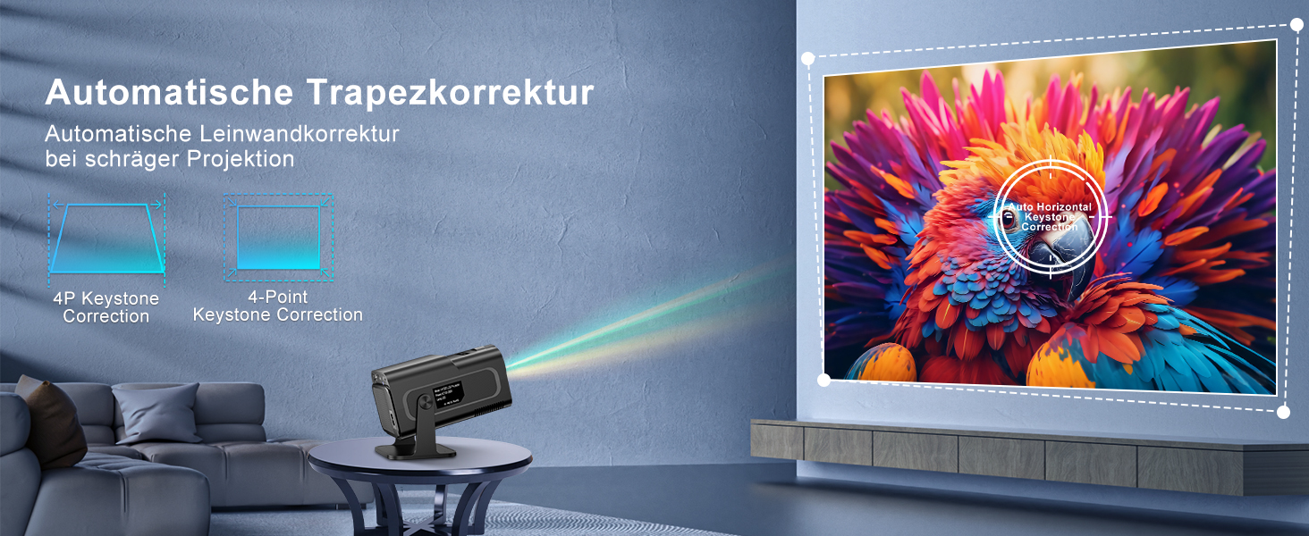 Проектор Sala320max P92Max: 4K, 1080P, WiFi, Bluetooth 5.2, Android 13, Netflix, YouTube, Prime Video, Автофокус