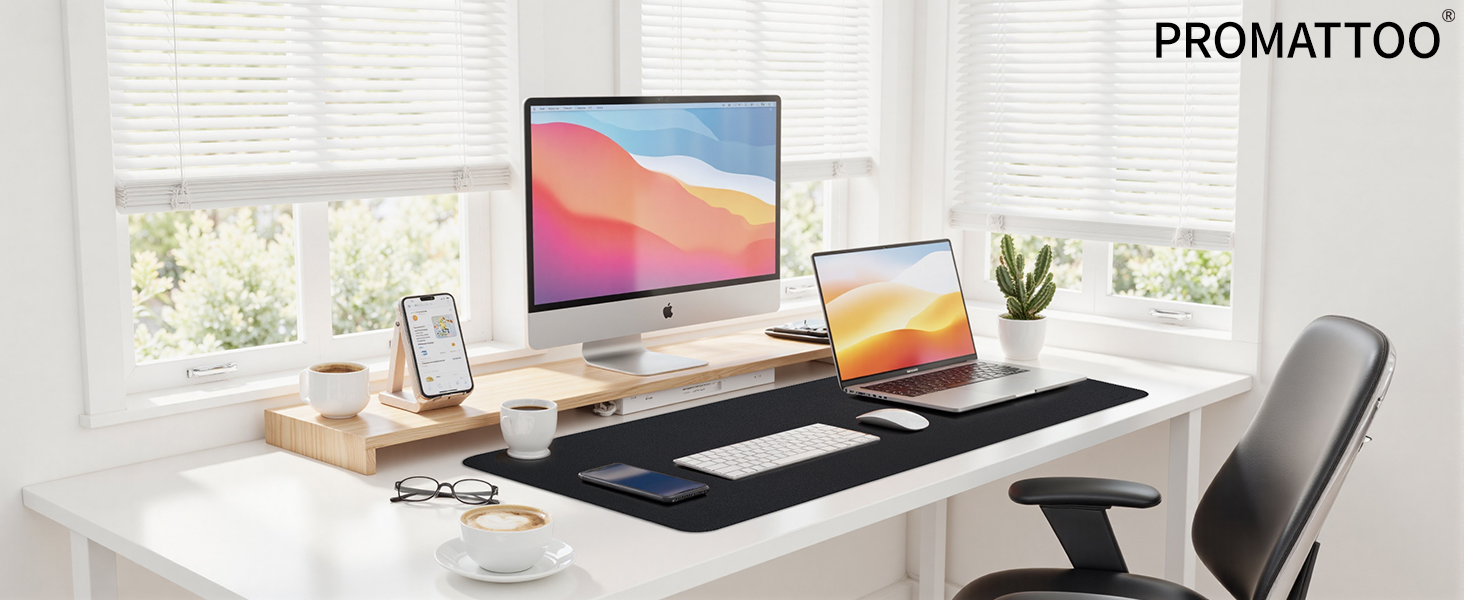 Підкладка для столу XXL з екошкіри бежевого кольору 80x40 см: антиковзка, водостійка, для офісу та дому