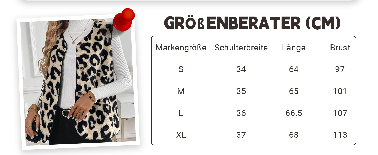 Жіноча жилетка GORGITTER з леопардовим принтом, без рукавів, легка, тепла, з ґудзиками, повсякденна, перехідна жилетка для осені та зими, бежева, розмір S