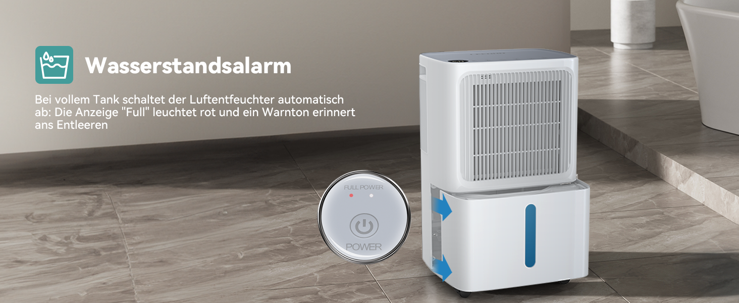 Електричний осушувач повітря Leenon 16L - тихий осушувач для підвалу, квартири, ванної кімнати, сушіння білизни, з таймером, авто-restart, 35м²