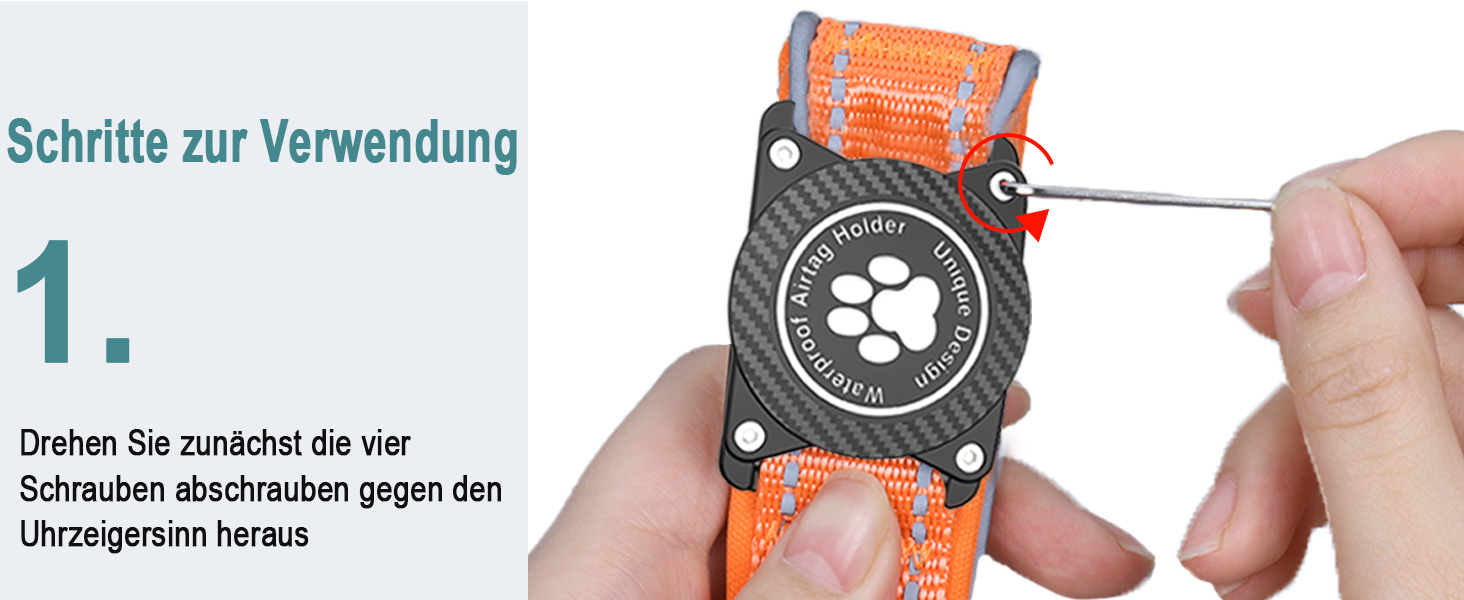 Світловідбиваючий нашийник для Apple AirTag для собак, регульований, водонепроникний, для малих, середніх та великих собак, L (32-43.5 см), фіолетовий