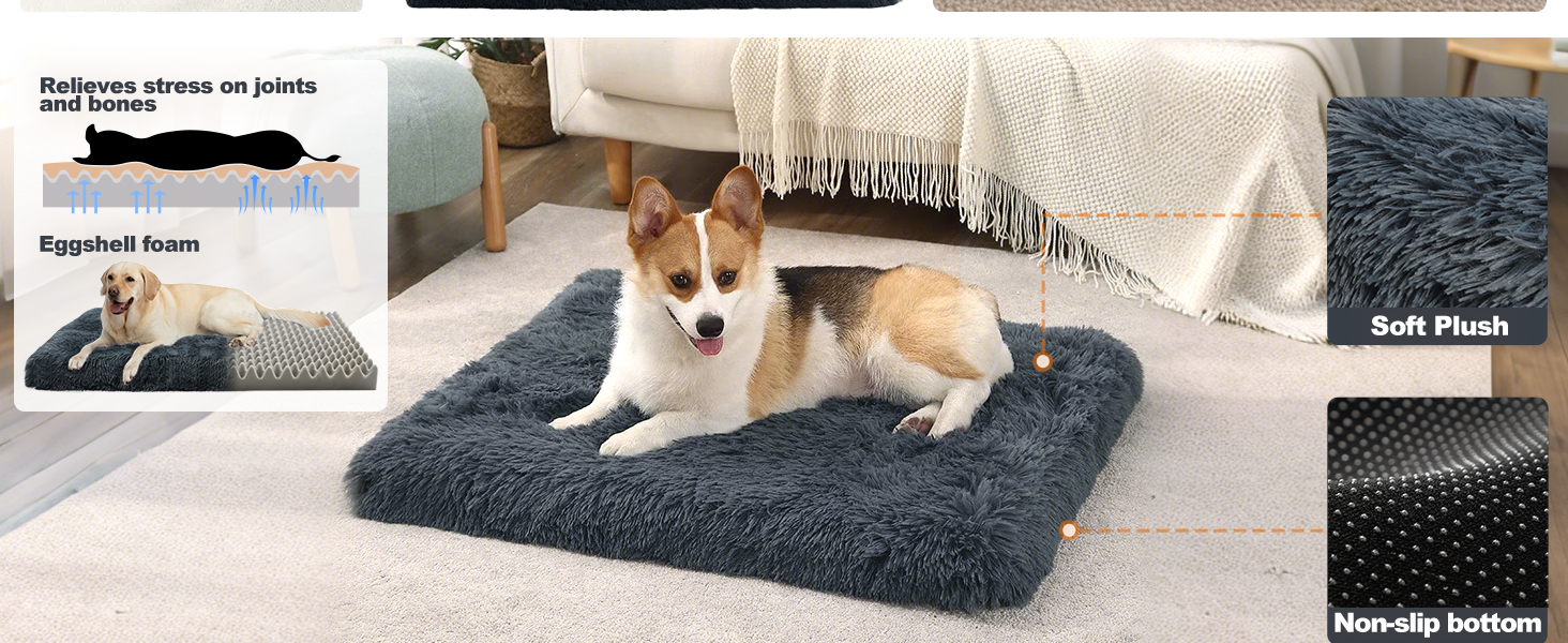 Крісло-лежанка для собак MDDK, 75x50x8 см, сірий, м'яке, миється