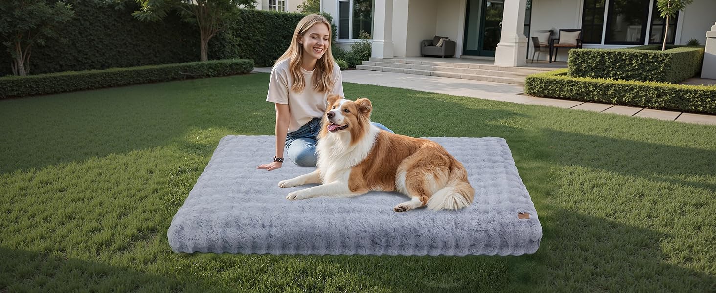 Крісло-ліжко для собак BingoPaw: м'яке, велике, водонепроникне, знімне, неслизьке, для великих та середніх собак, сіре, 90x60x10 см