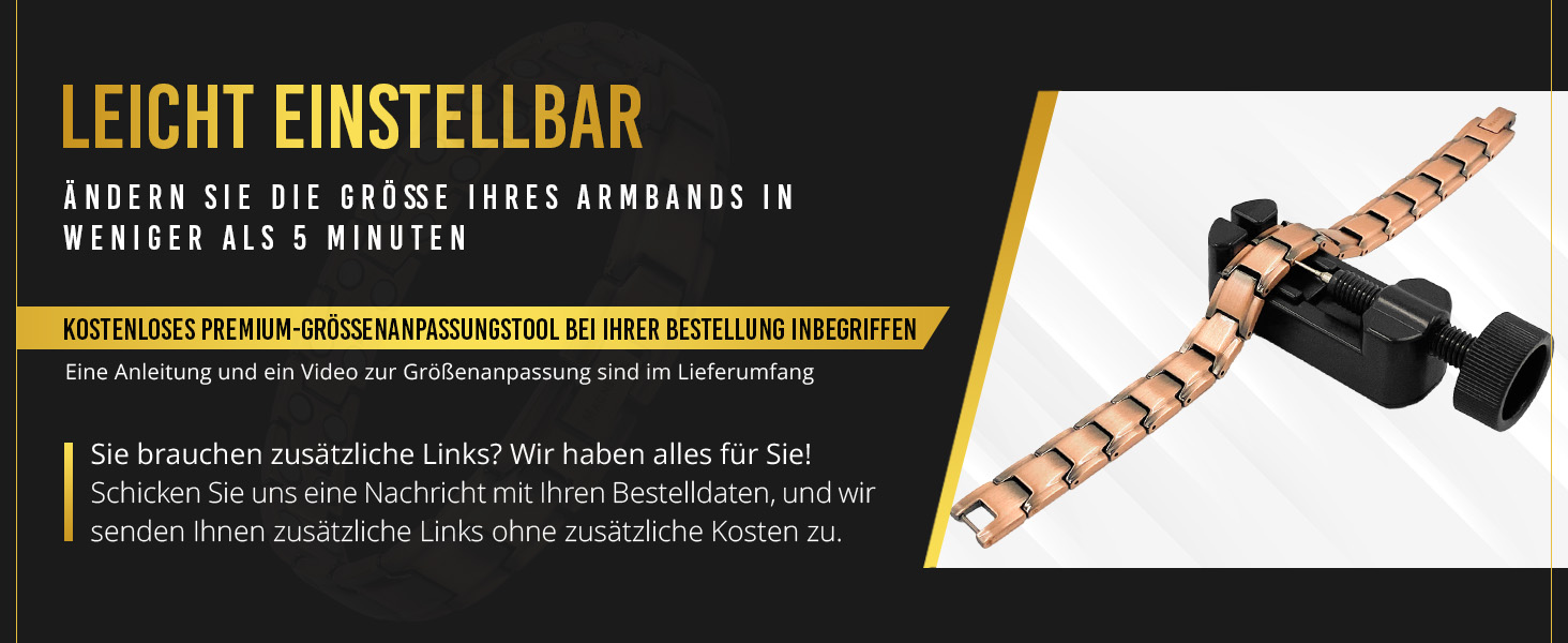 Браслет на руку чоловічий MagnetRX® з чистої міді – Магнітний браслет для чоловіків для магнітної терапії – Ідеально підходить при артриті та синдромі зап'ястного каналу – Включає інструмент для регулювання довжини (Leo Style) Leo Style Men Copper