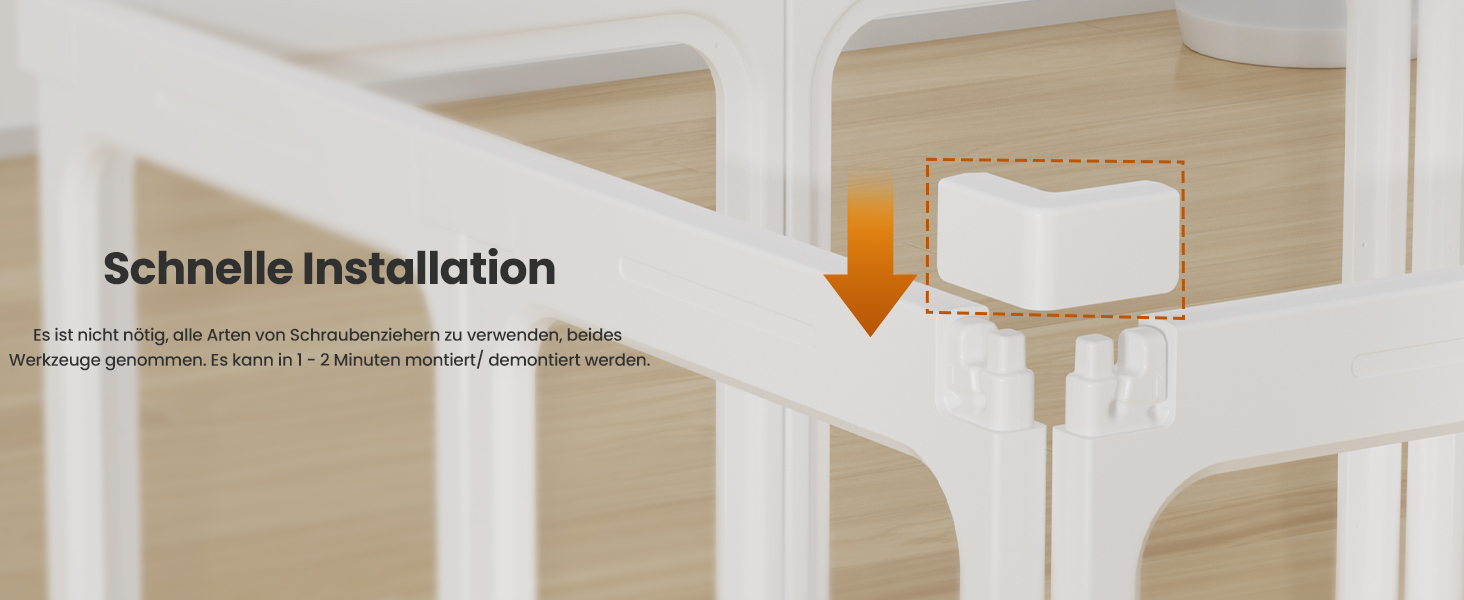 Клітка-біговий вольєр для цуценят Gardner Pet Acryl з акрилу, 60 см, 8 панелей, для дому, складана, прозора, з присосками, підходить для цуценят, кроликів, котів, свиней, білий