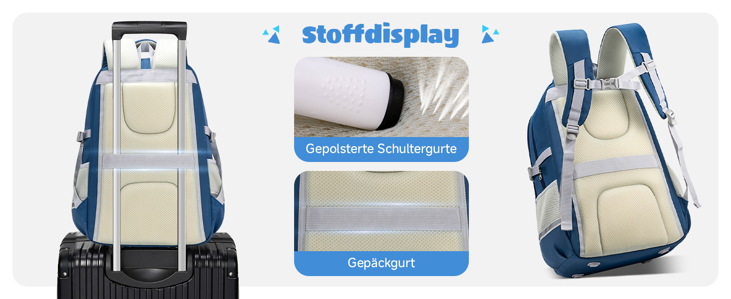 Шкільний рюкзак для підлітків 46L, рюкзак для школи, гімназії, старшої школи з нагрудним ременем, світловідбиваючими елементами, відділенням для 17.3' ноутбука, міцний, повсякденний, фіолетовий - 5255