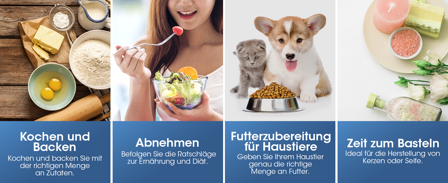 Кухонні ваги NBPOWER Digital 10 кг, електронні ваги з нержавіючої сталі, точність 1 г, сірий/сріблястий колір