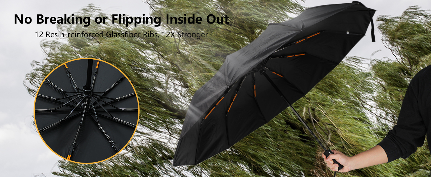 Автоматичний парасолька Romon, стійкий до вітру, компактний, захист від UV, ідеальний для подорожей, високоякісний, з кнопковим відкриванням