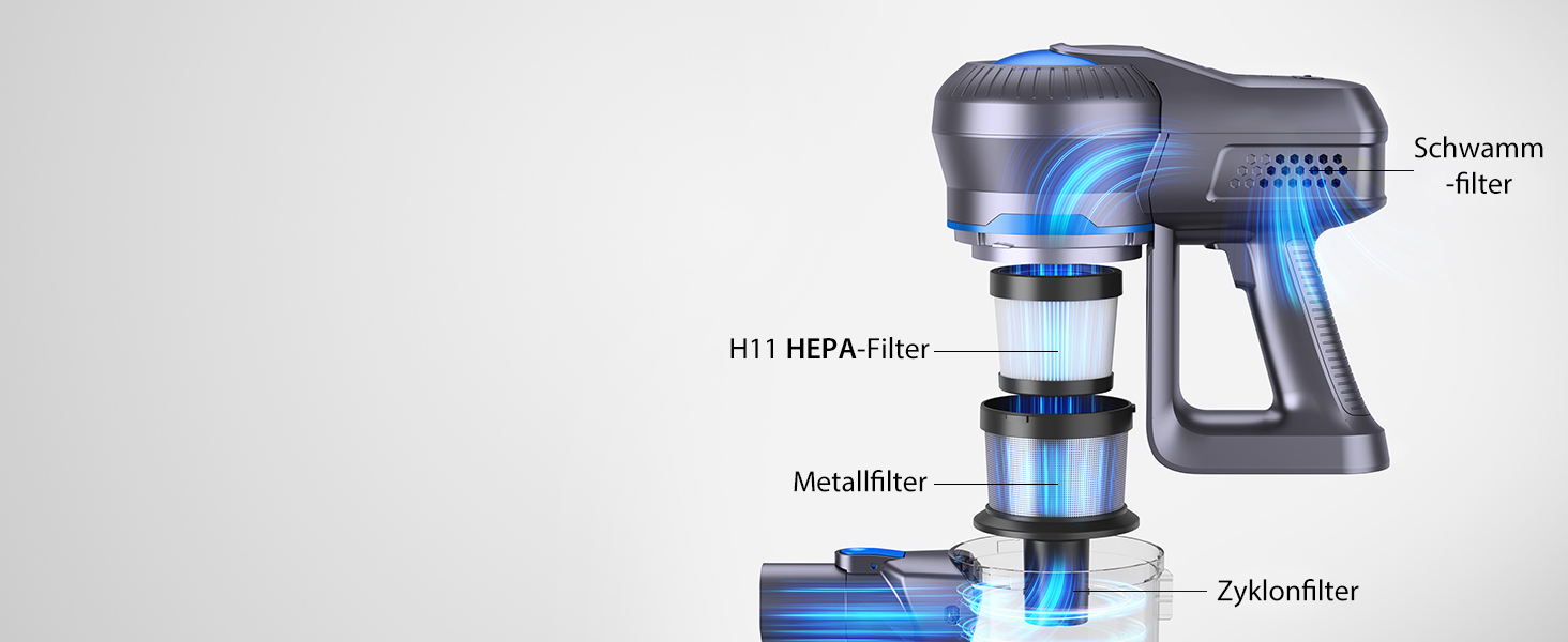 Бездротовий пилосос Greenote 6-в-1 з потужним безщітковим мотором 200W та LED-підсвічуванням, до 30 хвилин роботи, 23000PA