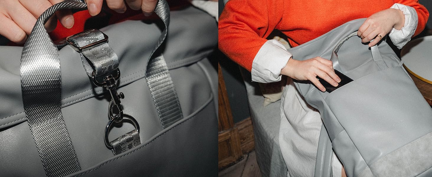 Жіночий рюкзак Expatrié Adele Rolltop: елегантний рюкзак для університету, велосипеда та роботи. Водовідштовхуючий, чорний, для ноутбука.