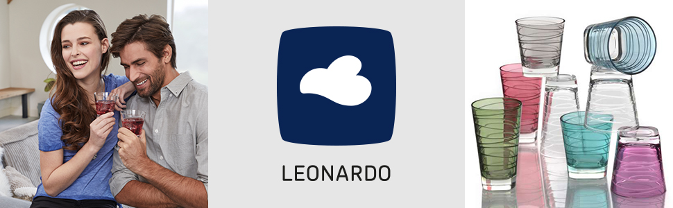 Набір склянок для води та соку LEONARDO HOME Vario Struttura 6 шт, 250 мл, скляні келихи з малюнком, придатні для мийки в посудомийній машині