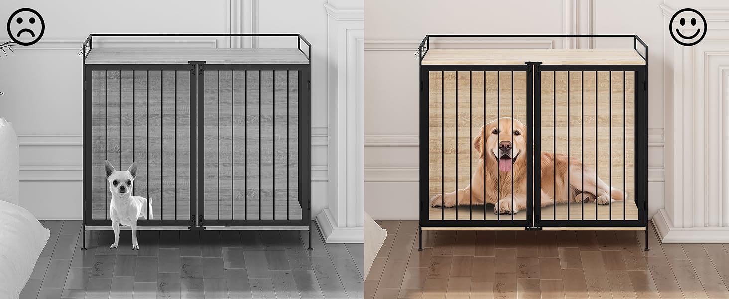 Клітка для собак EUGAD з дерева, переносна будовушка для дому, XXL, для малих/середніх собак, 104x92x60 см, міцна