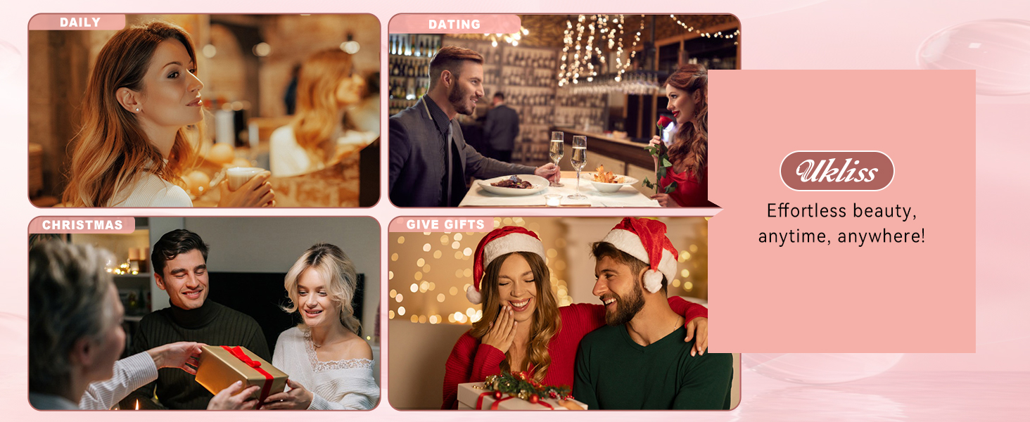 UKLISS Hairstyler 6 в 1: професійний стайлер для волосся з насадкою-фен, керлер, щітка для укладки, фен-щітка, фен, випрямляч | для локонів, об'єму, випрямлення та сушіння (перламутровий) (елегантний чорний)