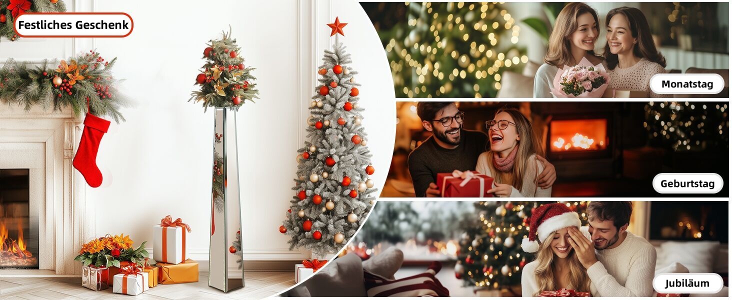 Ваза для квітів на підставці 68 см, срібна з кристалами, для пампасних трав, скляна з дзеркальними діамантами, декоративна, люкс, блискуча ваза для вітальні, декор інтер'єру. Без утримання води (18Ш x 77В см)