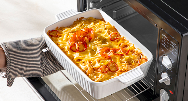 Керамічна форма для запікання MALACASA Bake.Bake 39,6 см, 4,2 л, біла, для лазаньї, тірамісу, запіканок, прямокутна, на 4-6 осіб