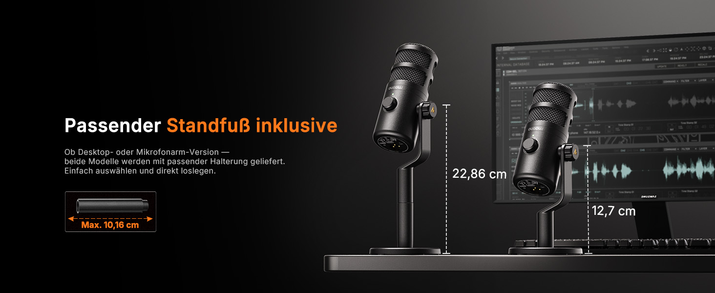 Динамічний USB/XLR мікрофон MAONO PD100 Gen2S для стрімінгу та подкастів, 192кГц/24біт, з кнопкою Mute та моніторингом, металевий корпус, комплект для ПК та Homeoffice