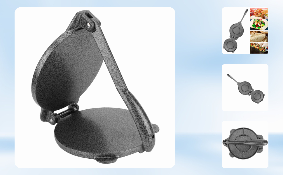 Прес для тортилій з чавуну, прес для тортилій з попередньою обробкою, машина для приготування кукурудзяних тортилій для дому/ресторану