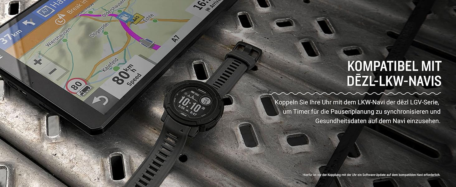 Garmin Instinct 2 Solar – смарт-годинник з GPS, сонячною зарядкою, 45 мм, сірий, для спорту та фітнесу