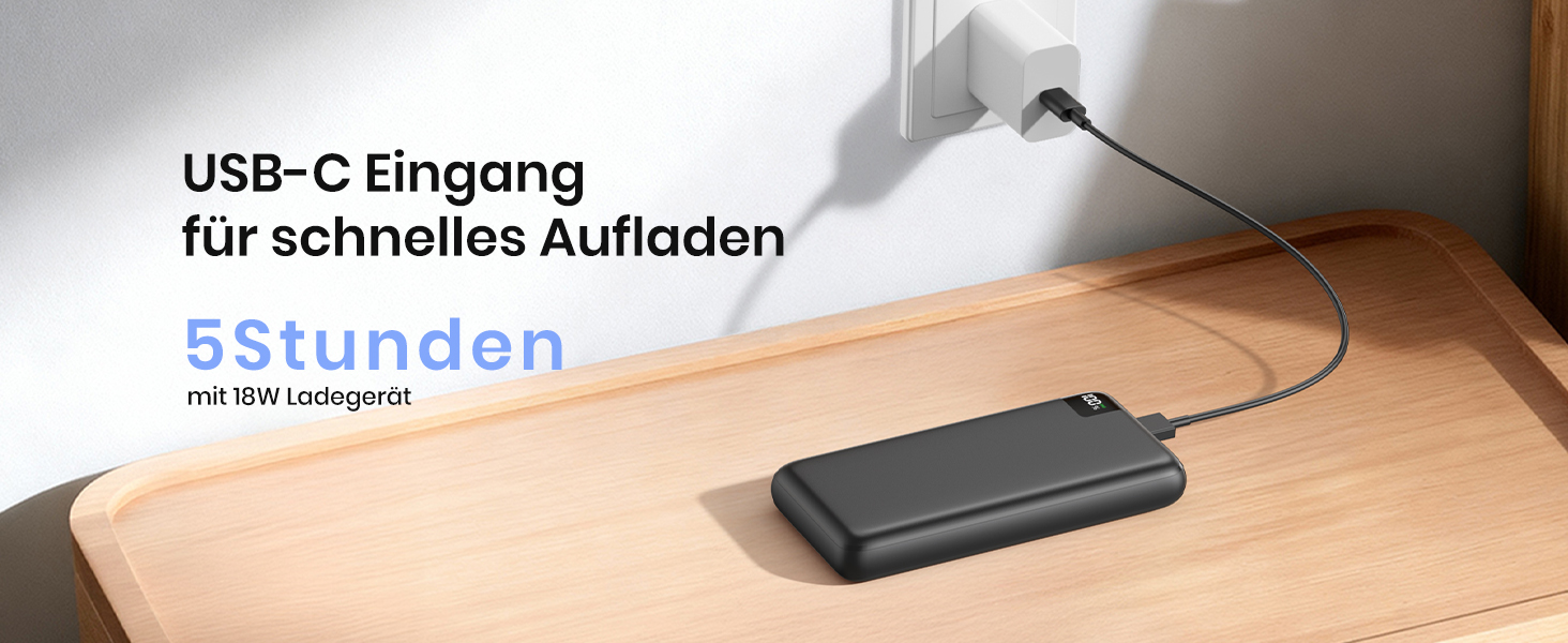 Power Bank A ADDTOP 27000mAh з швидкою зарядкою 22.5W, 4 виходи USB, PD 3.0, QC 4.0, чорний