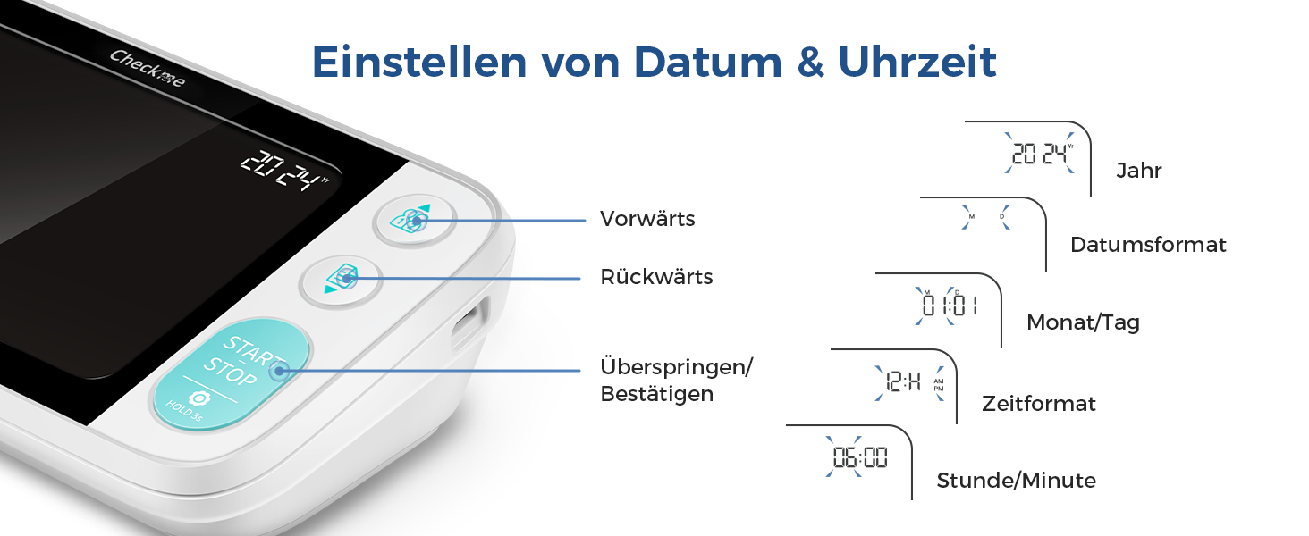 Тонометр на плече CheckMe з великим екраном, Bluetooth, виявлення аритмії, для вагітних та діабетиків, 22-45 см, чорний