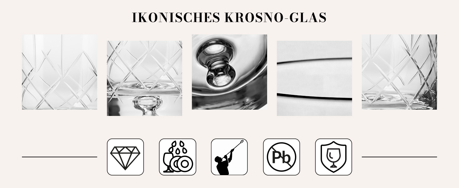 Келихи для віскі KROSNO Saga Kristall 250 мл, набір 4 шт., зрізані вручну, для бурбону, скотчу та коктейлів