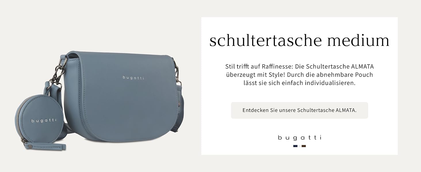 Сумка Bugatti Almata на плече з відділенням для смартфона, кросбоді для жінок, чорна