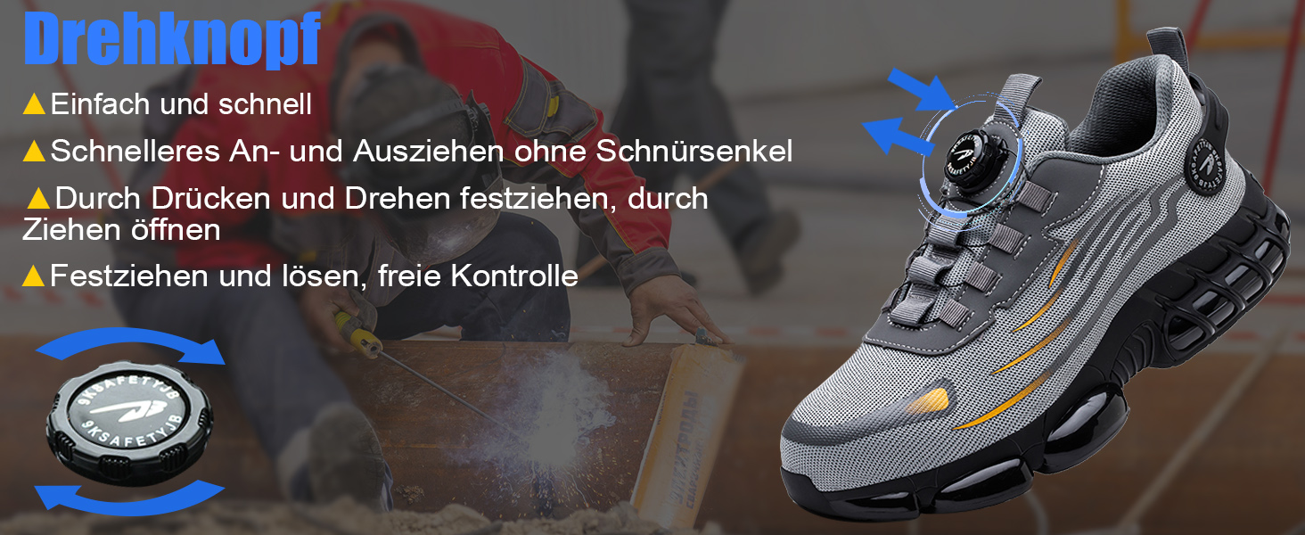 Робочі черевики з металевим підноском для чоловіків та жінок. Безпечні черевики Unisex, спортивний дизайн, легкі, антипрокольні, розміри 38-46 EU, сірий колір