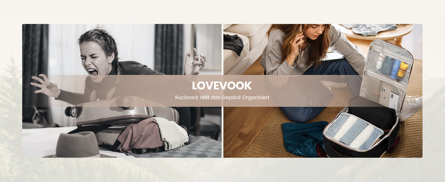 Рюкзак ручної поклажі OVEVOOK для подорожей, 40 л, водонепроникний, з відділенням для ноутбука 17