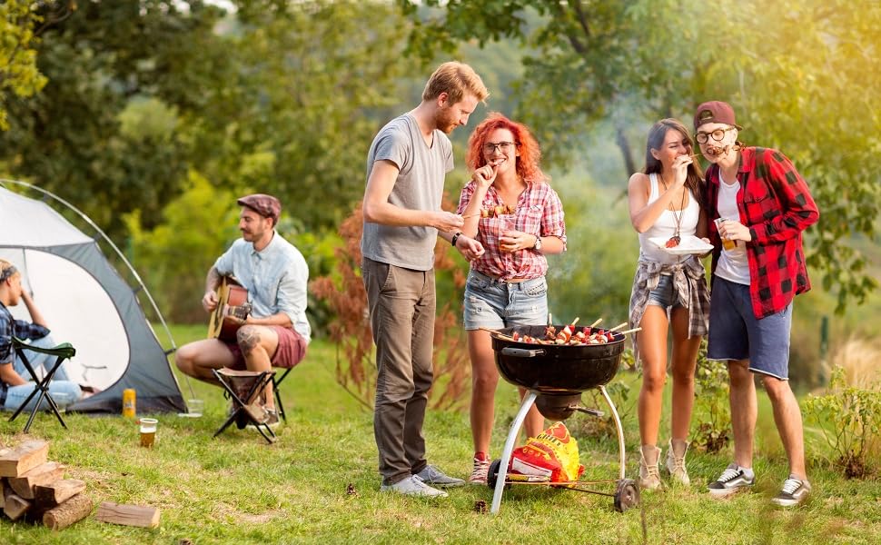 Набір кухонного посуду для кемпінгу, 8 предметів: каструля та сковорода з нержавіючої сталі, тарілки та чашки для відпочинку на природі, походів та рюкзакових подорожей. Легкий набір для приготування їжі в рюкзаку