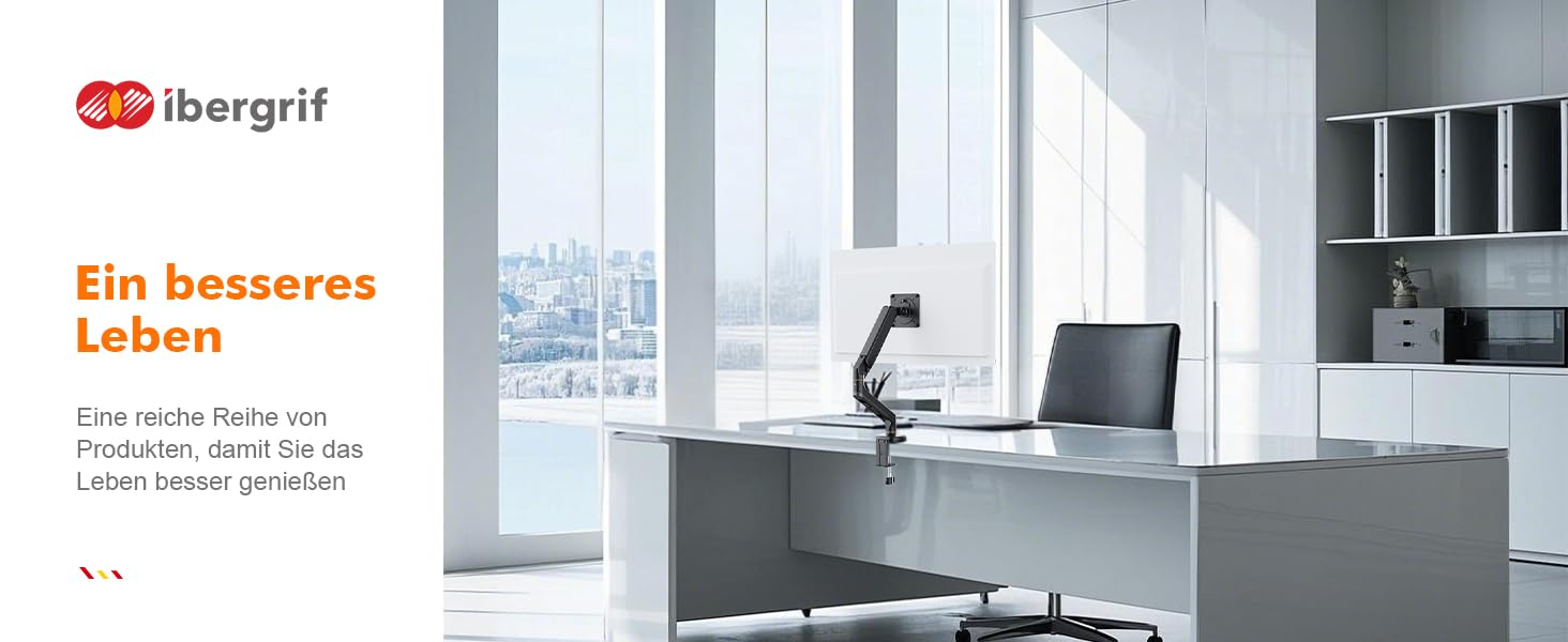 Тримач для монітора GRIFEMA для 2 моніторів, 13-27 дюймів, регульований, гнучкий, VESA 75/100mm, GB2001A-2 (U-основа)