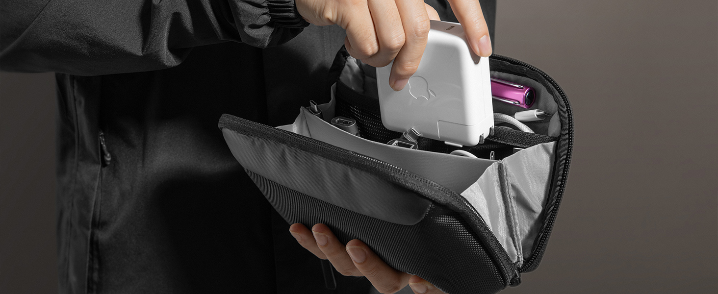 Органайзер для кабелів tomtoc: компактна сумка для аксесуарів та гаджетів