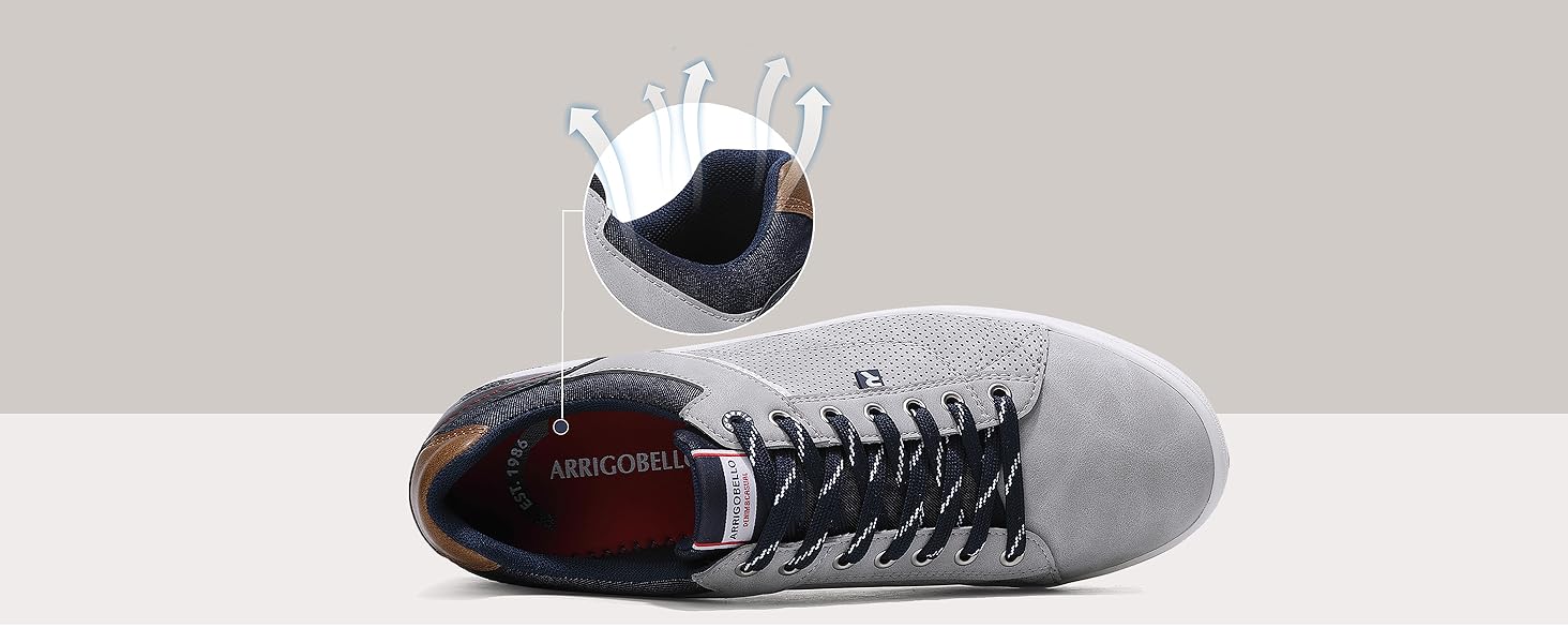 ARRIGO BELLO Кросівки чоловічі білі/срібні, спортивні, для ходьби та бігу, розміри 41-46, EU 42