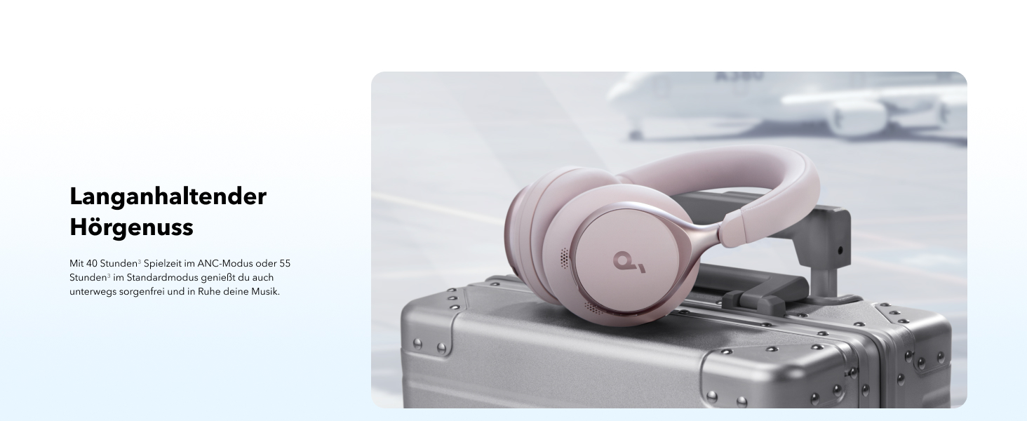 Soundcore Space One Рожеві Бездротові Навушники з Активним Шумозаглушенням Bluetooth 5.3, 40 годин, Hi-Res Audio, App