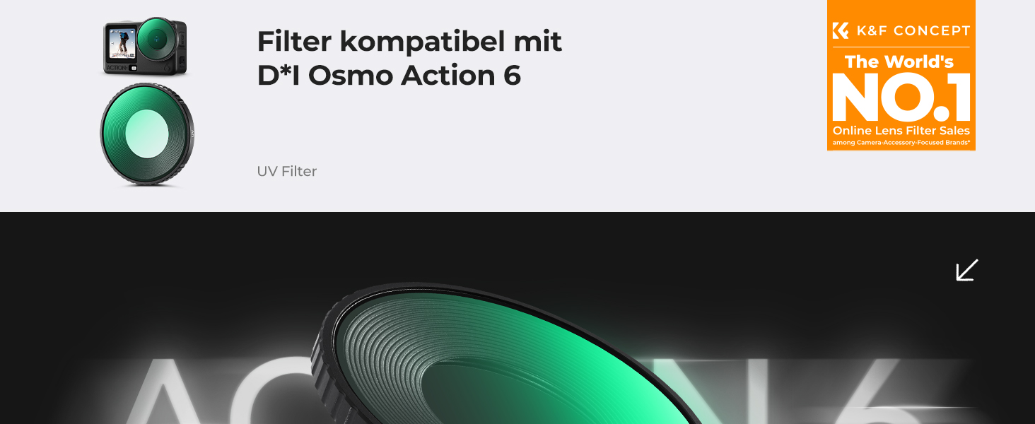 Набір фільтрів K&F Concept ND для DJI Osmo Action 6: ND8, ND16, ND32, ND64 (з покриттям UV)