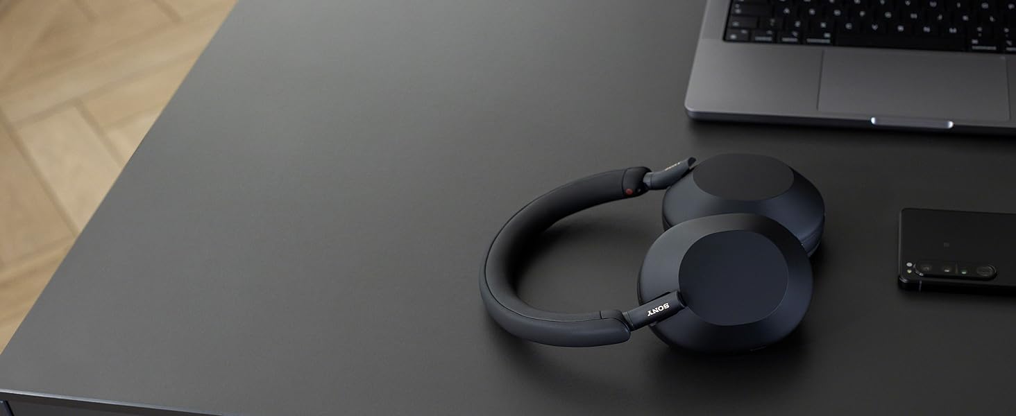 Навушники Sony WH-1000XM5 з шумозаглушенням, Bluetooth, чорні - преміум якість, Hi-Res Audio, до 30 год роботи, з кейсом