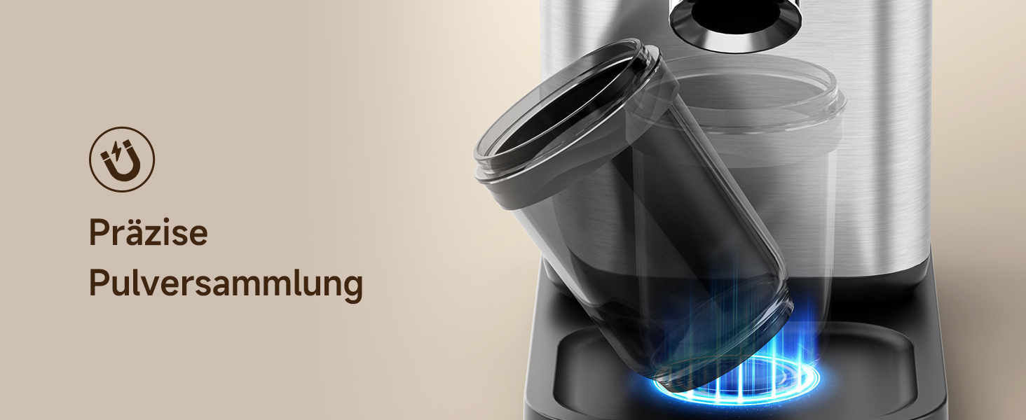 Професійна кавомолка Neretva з прецизійними жорнами, 40 штук. Електрична кавомолка з рівномірним помелом, антистатична, без залишків. Підходить для еспресо, фільтр-кави, френч-пресу, мока-кави. Сріблястий колір.