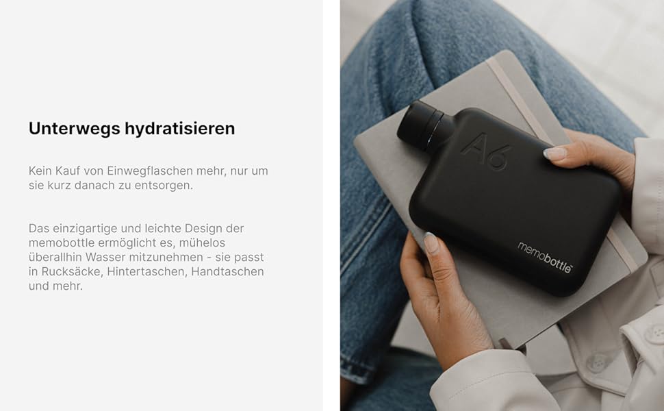 Пляшка для води memobottle з нержавіючої сталі, біла, преміум-якість, герметична, BPA-free, для спорту та подорожей