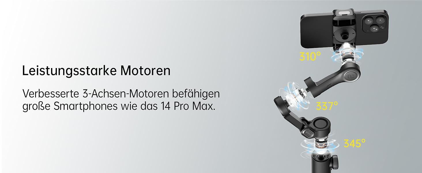 Стабілізатор для смартфона AOCHUAN 3-осьовий, складний, з фокусним колесом, для iPhone та Android, для TikTok, YouTube, Vlog